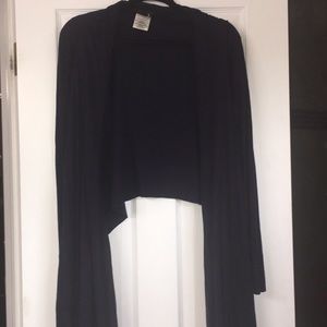 BCBG navy blue convertible shawl/sweater